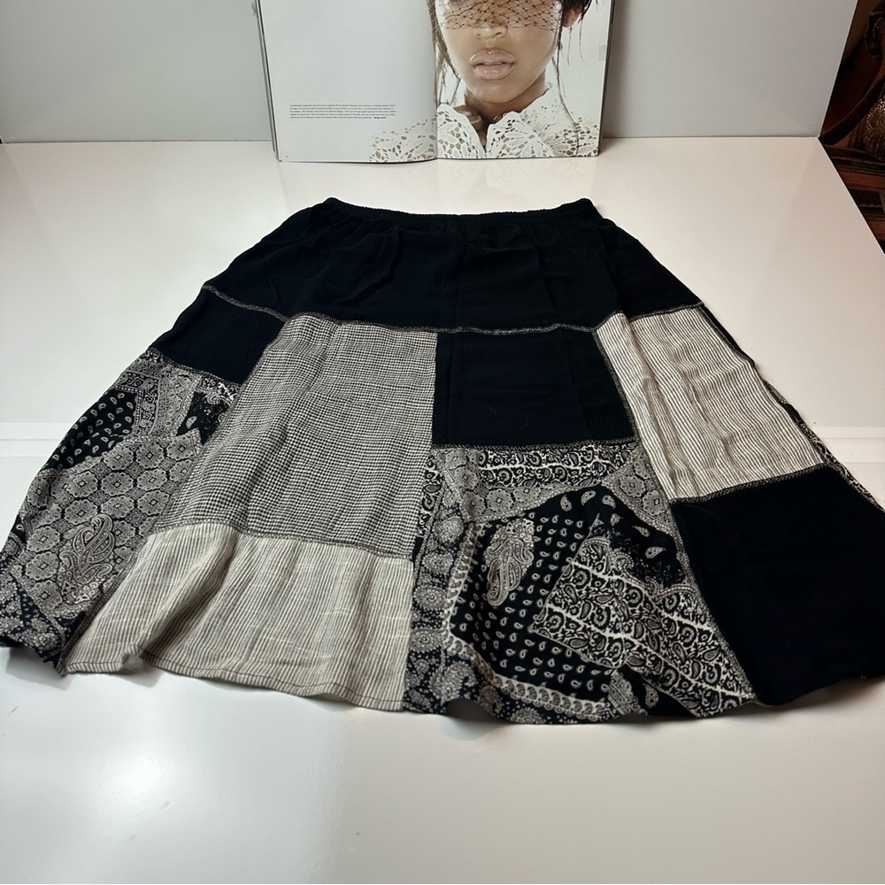 Tommy N LouLou Patchwork Skirt | Boho Cottagecore Prairie Midi